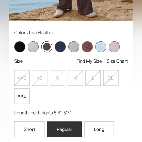 Vuori Halo Essential Wideleg & Mini FZ Hoodie Java Heather SET  Size Small NWT - Picture 9 of 13